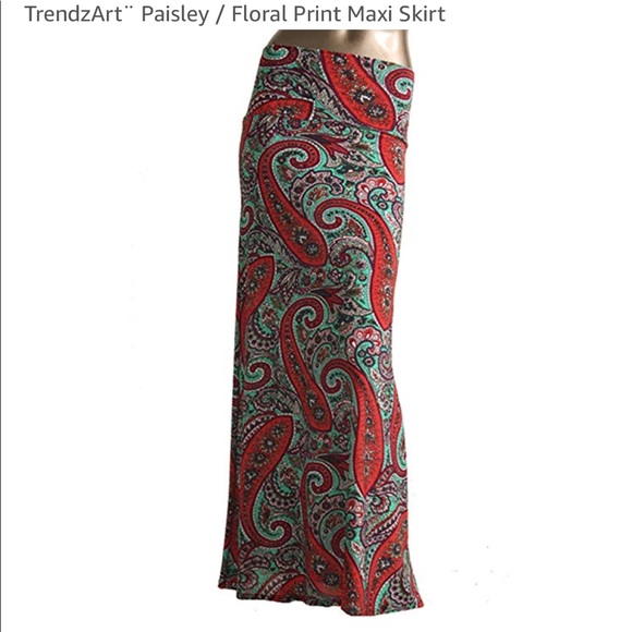 Maxi Paisley/Floral Skirt - Picture 1 of 3
